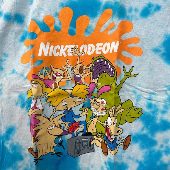 Nickelodeon Best Of Blue/white tie dye Tshirt size 1X - Picture 2 of 4